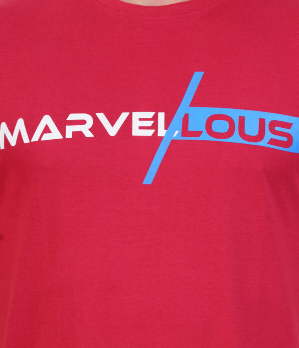MT-TS-01 Round Neck Printed T-shirts Red - Image 5