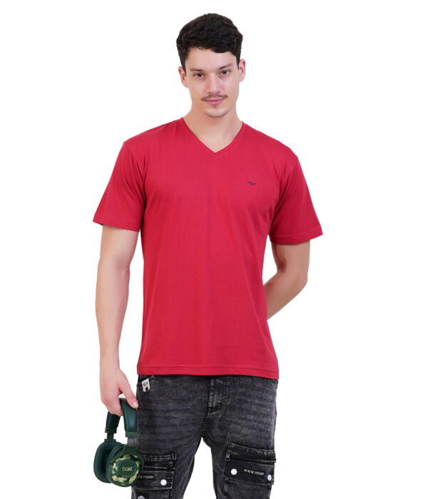 MT-TS-03 Mens V-Neck Red - Image 5