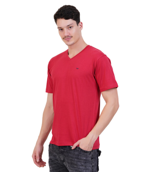 MT-TS-03 Mens V-Neck Red - Image 2
